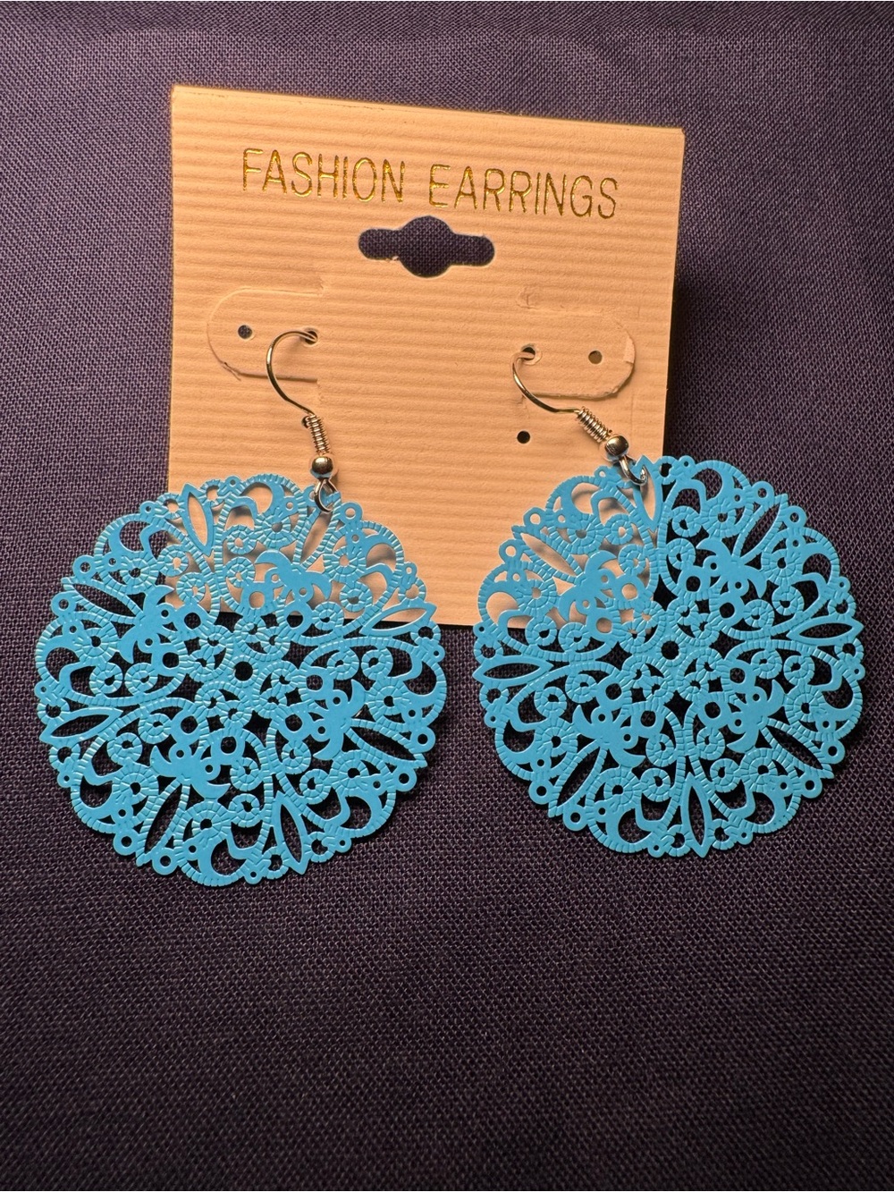 Turquoise Filigree Drop Earrings